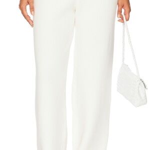 SER.O.YA Shaina Knit White Wide Leg Pants